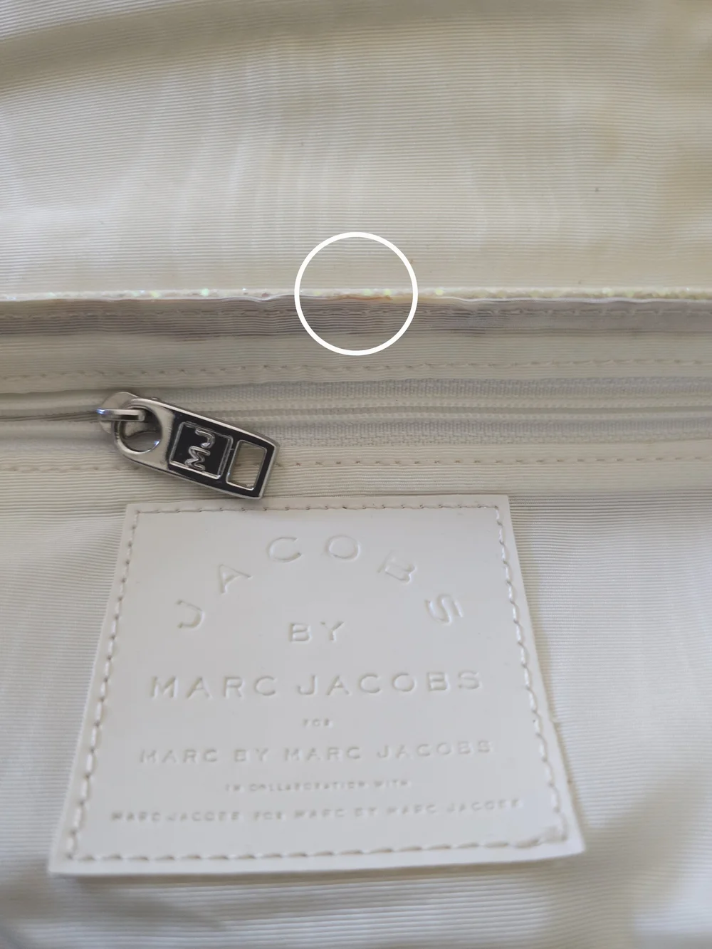 Marc Jacobs Iridescent White Wristlet Clutch